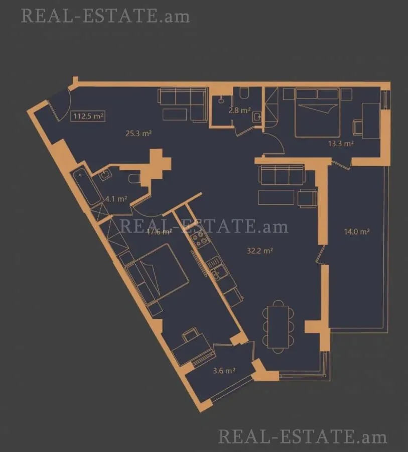 3 bedroom apartment for sale Antarayin St, Center Yerevan, 157899