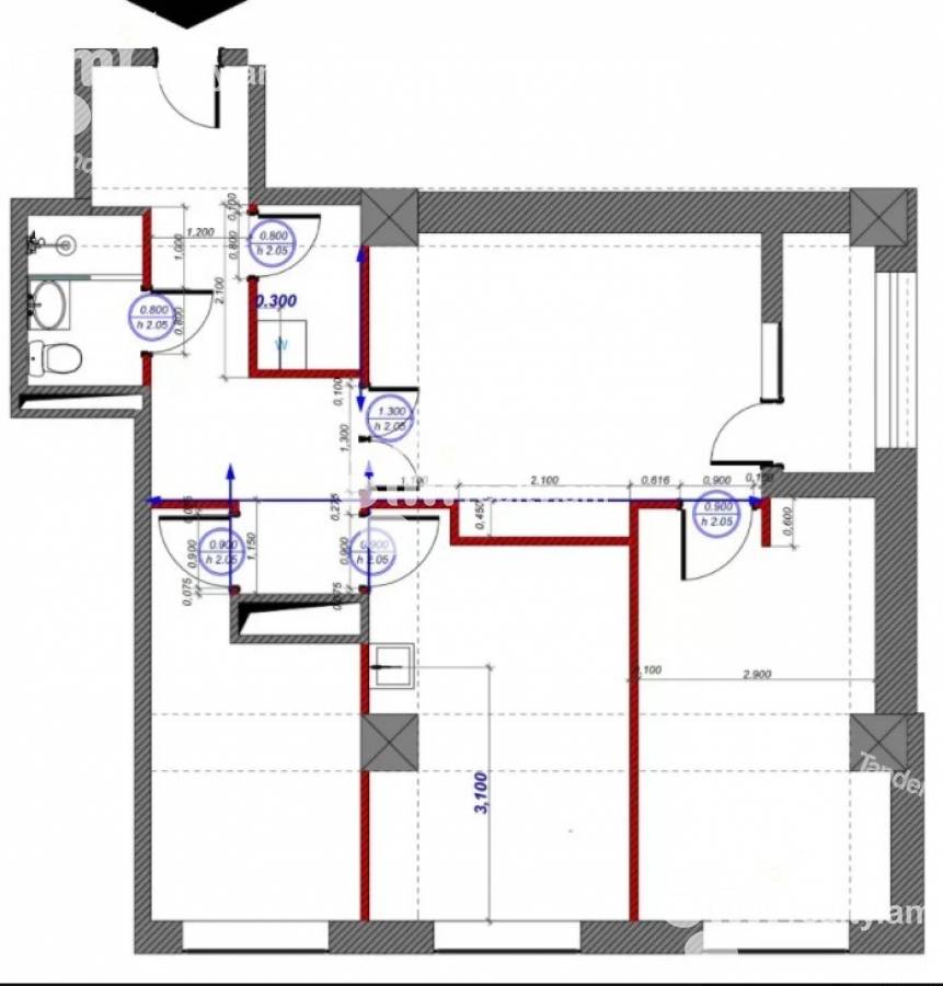 Купить 3 комнатную квартиру Арзуманян ул, Ачапняк Ереван, 140980