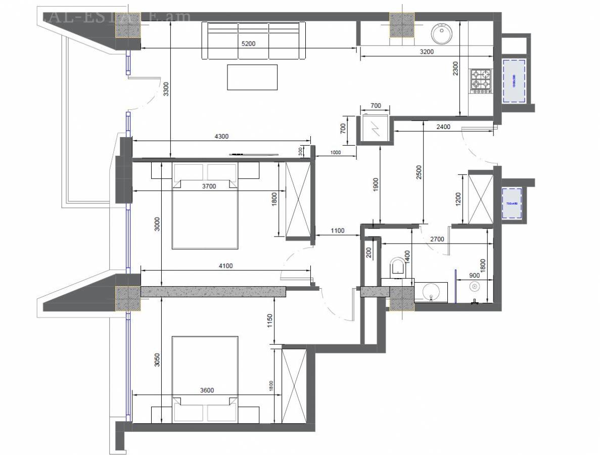 Купить 3 комнатную квартиру Ленинградян, Квартал Ваагни Ереван, 140400