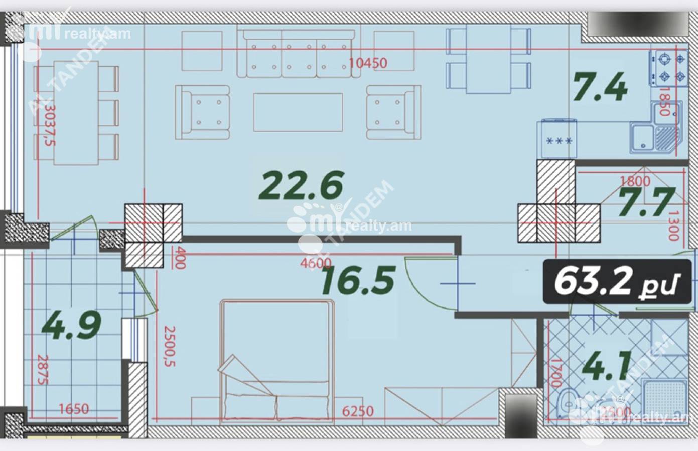 2 bedroom apartment for sale Griboedov St, Arabkir Yerevan, 154986