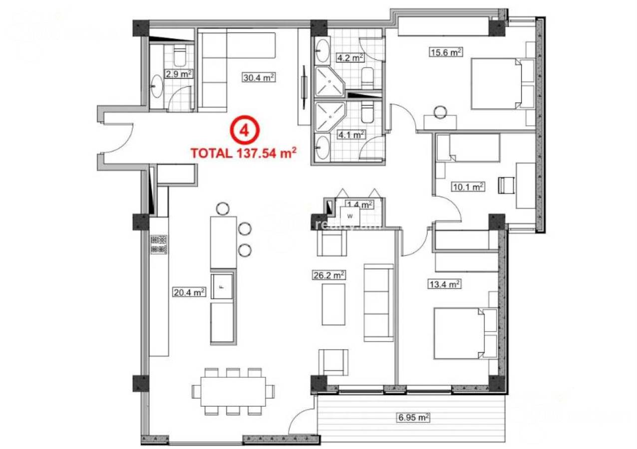 4 bedroom apartment for sale կառուցապատողից G. Hovsepyan St, Norque Marache Yerevan, 156580