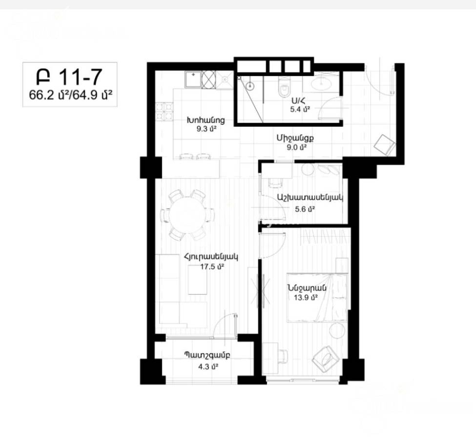 3 bedroom apartment for rent Ghapantsian St, Arabkir Yerevan, 155316