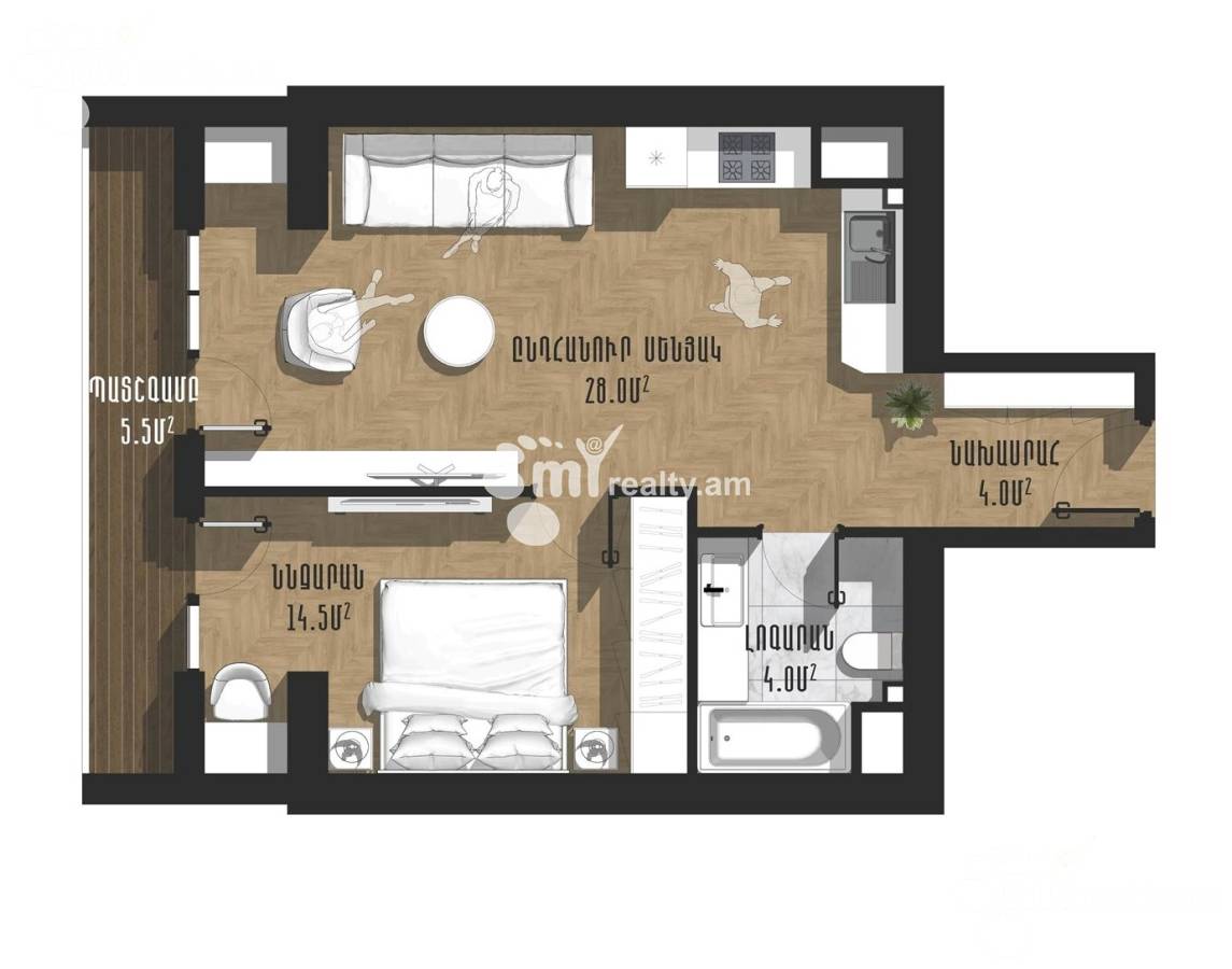 2 bedroom apartment for sale Acharyan St, Avan Yerevan, 156433